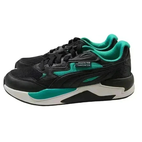 Puma Sneakers Shoes Men 10 Black Green X Ray Speed Mercedes AMG Petronas F1 - Picture 6 of 8